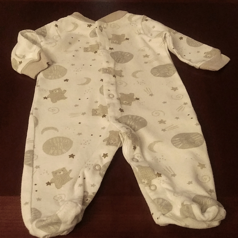 Cute Love You To The Moon and back bear print sleeper